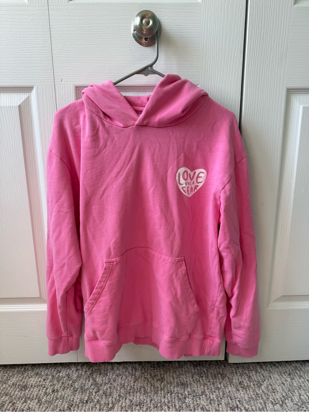 Seek Discomfort Pink Hoodie – Size M